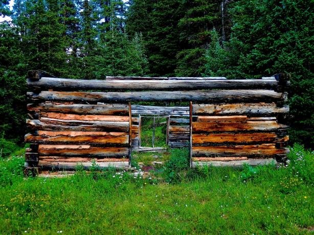 Dyersville, dating to the 1880's. in Summit County was largely intact and undisturbed until the last four years. When I first visited Dyersville in 2011 there were around twelve structures, when I returned in 2015 there were six, the remaining cabins had been vandalized by graffiti and showed signs of having logs and boards removed for use in campfires. It won't be long until Dyersville is totally gone.