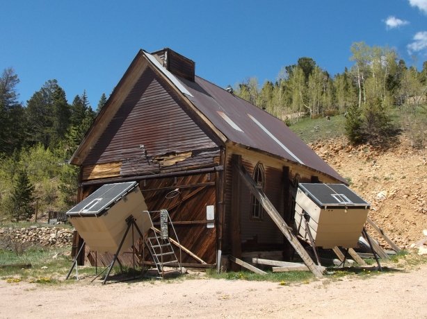 Boulder County uses this historic church at Ward as an equipment storage garage for road crews, and, recently even used it as a community garbage collection point and compost heap. Boulder County can do better, this is a historic site, and a sacred place to many.